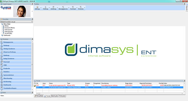Screenshot DIMASYS|ERP Desktop