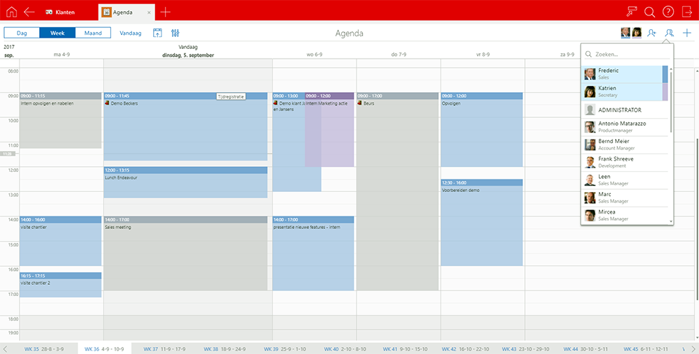 Screenshot CAS genesisWorld: Agenda